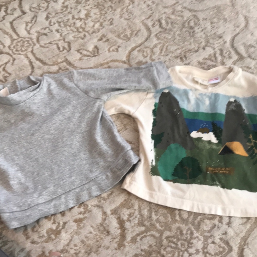 Two baby boy Zara long sleeve tops